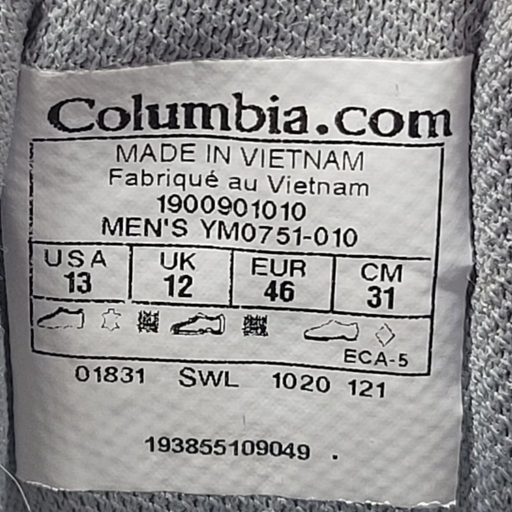 Columbia Horizon Lane Men's Waterproof Black Hiking Shoes YM0751-010 US Size 13 - Picture 8 of 8